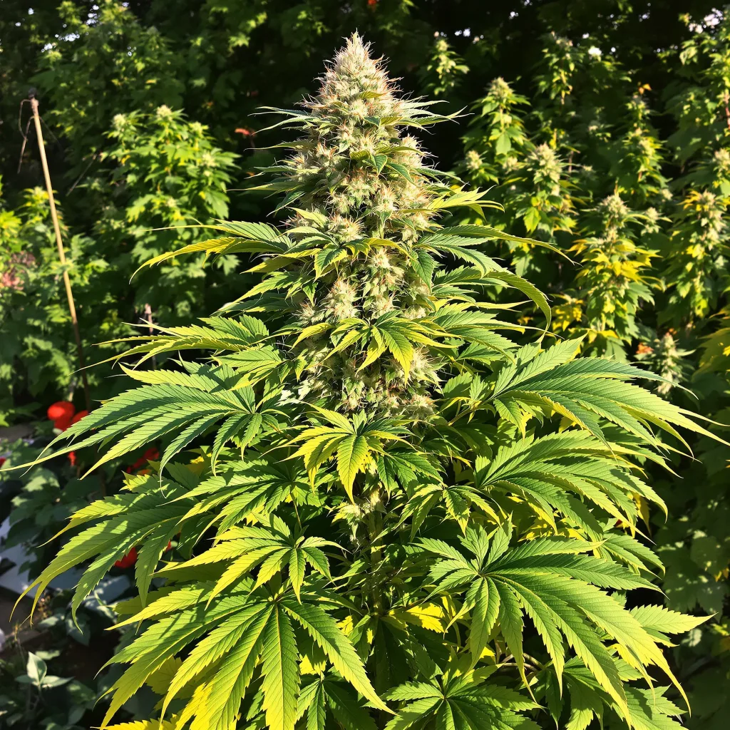 Orange Kush Cake 72% indica / 28% sativa flower with visible trichomes