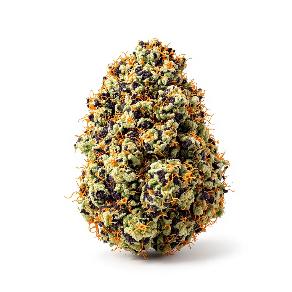 Oregon Diesel 90% indica / 10% sativa flower with visible trichomes