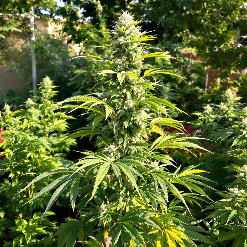 Original Lemon Pie 16% indica / 84% sativa flower with visible trichomes