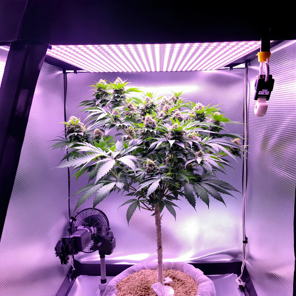 Overlord OG cannabis plant in flowering stage — 90-130 cm feminised