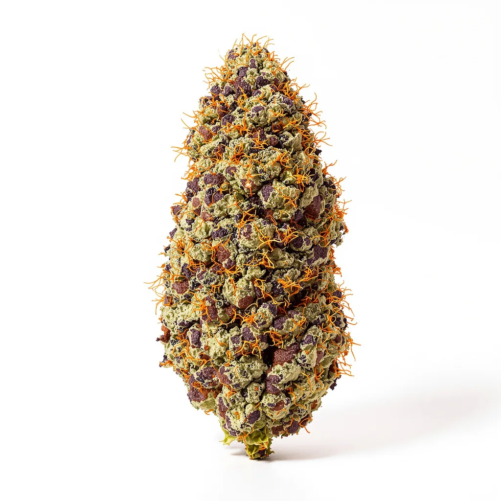 P-51 86% indica / 14% sativa flower with visible trichomes
