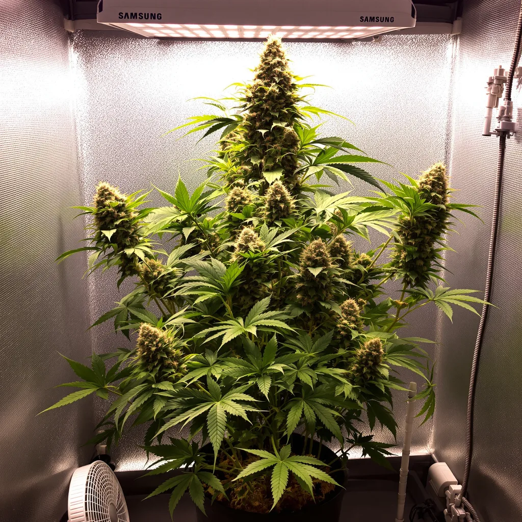 Pacific Blue cannabis plant in flowering stage — 90-130 cm feminised