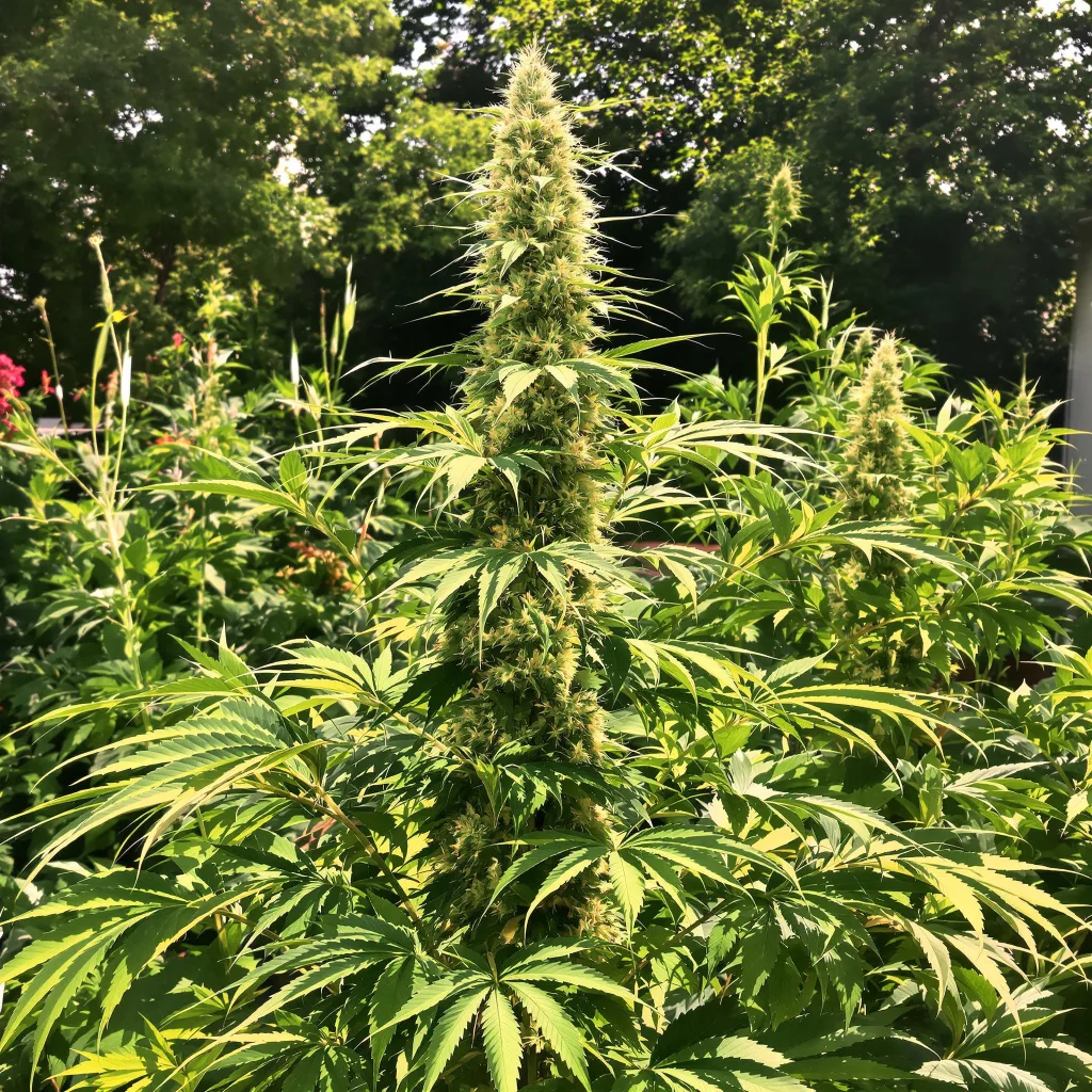 Painkiller XL 25% indica / 75% sativa flower with visible trichomes