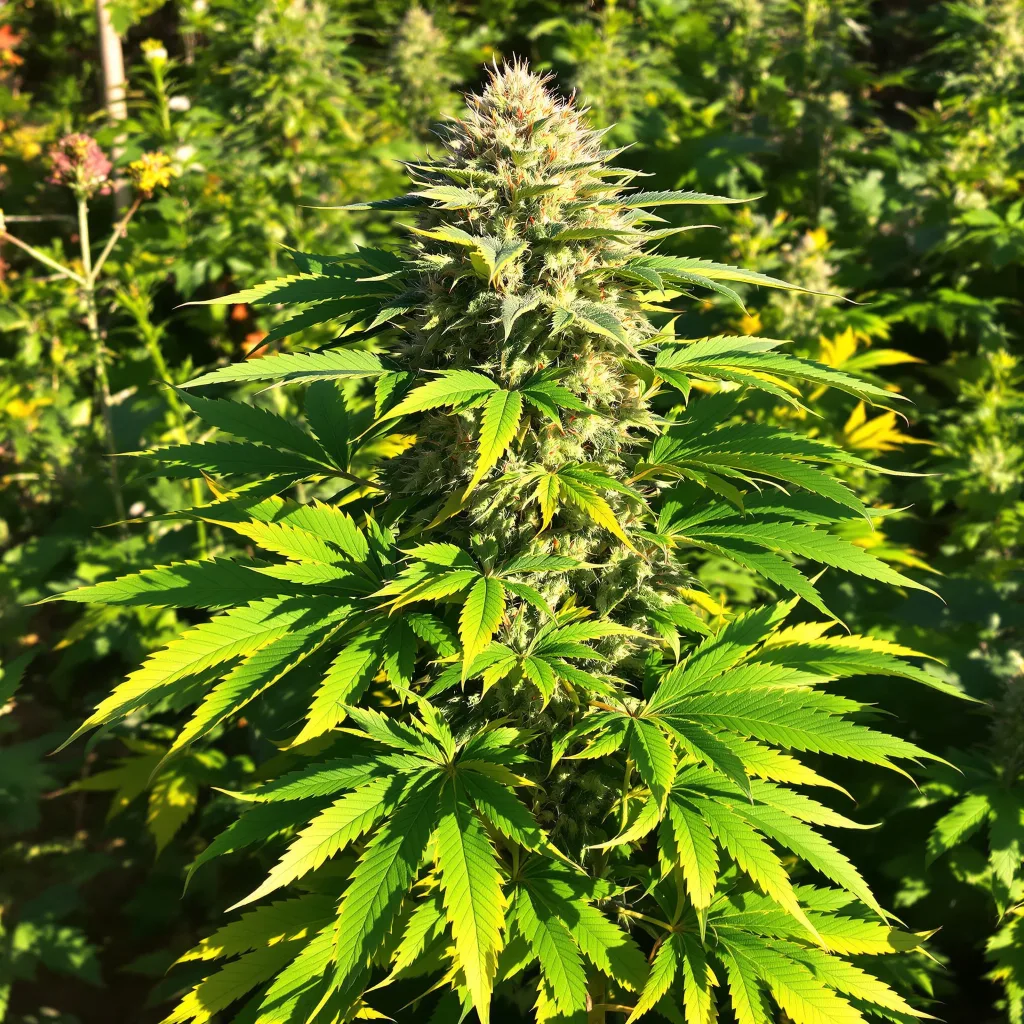 Pakistan Valley Kush 79% indica / 21% sativa flower with visible trichomes