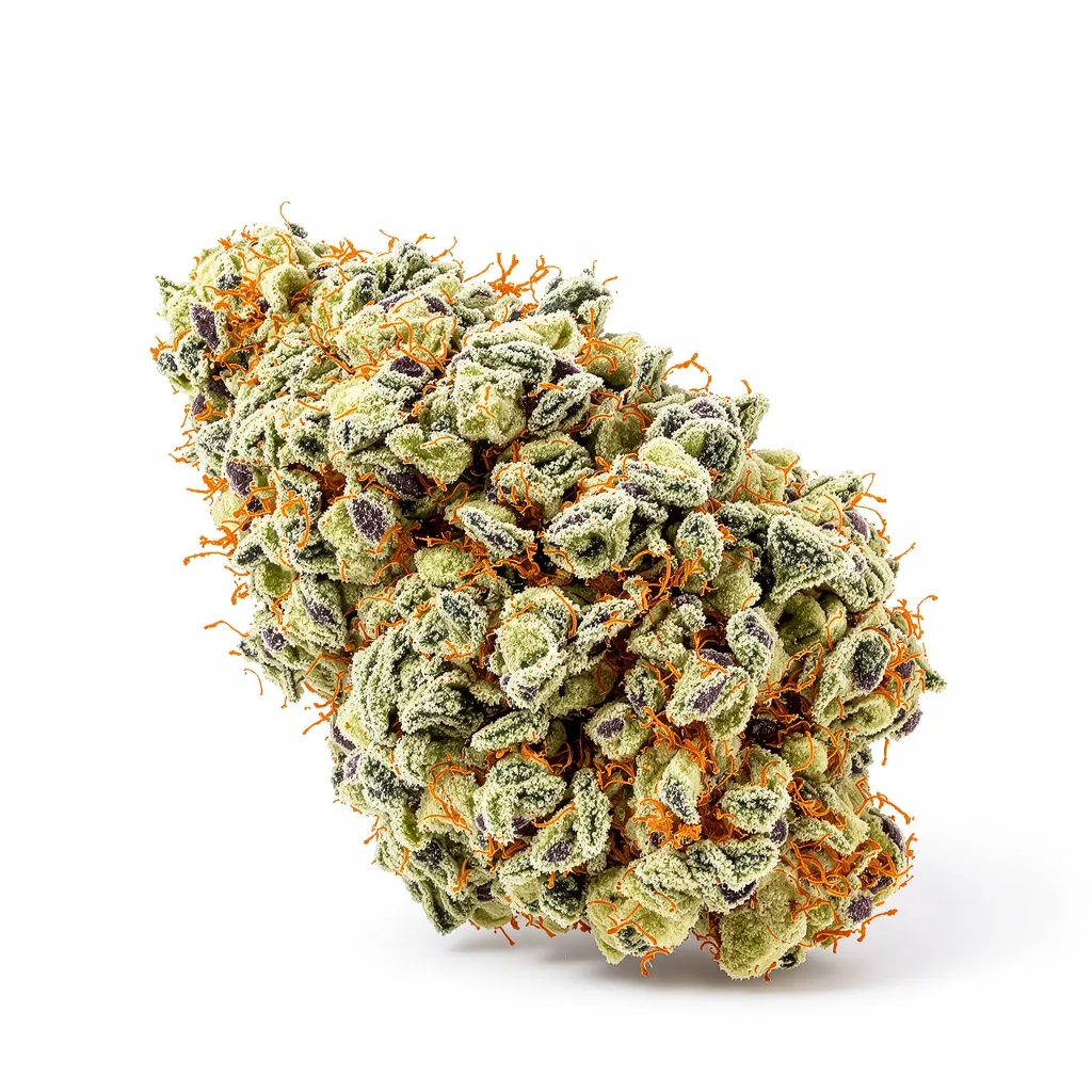 Pandora’s Box 60% indica / 40% sativa flower with visible trichomes