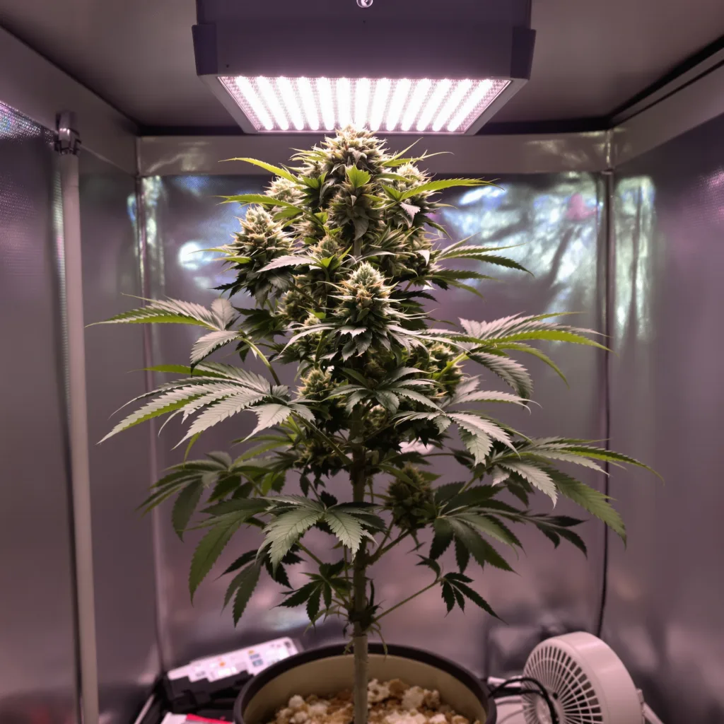 Petrolia Headstash cannabis plant in flowering stage — 90-130 cm feminised