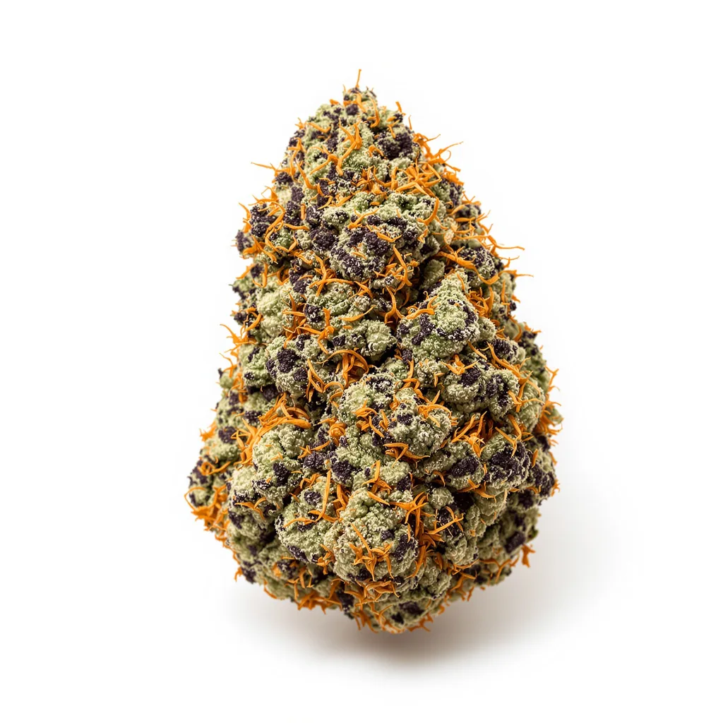 Petrolia Headstash 72% indica / 28% sativa flower with visible trichomes