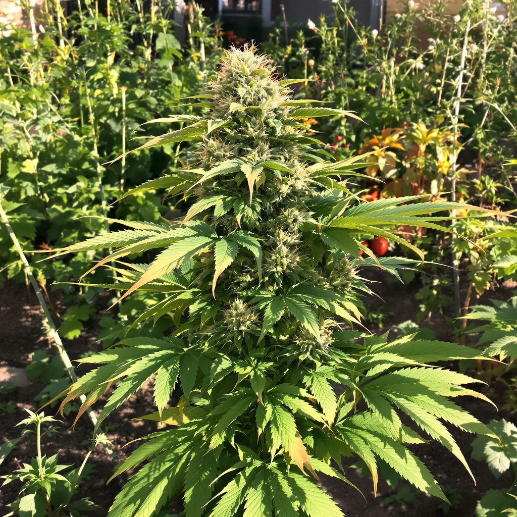 Peyote Gorilla 70% indica / 30% sativa flower with visible trichomes