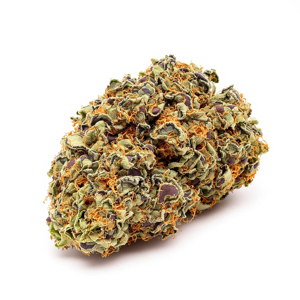 Pez 77% indica / 23% sativa flower with visible trichomes