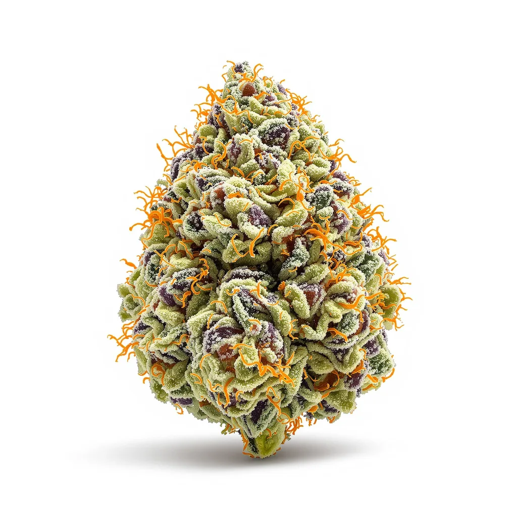 Phantom Cookies 40% indica / 60% sativa flower with visible trichomes