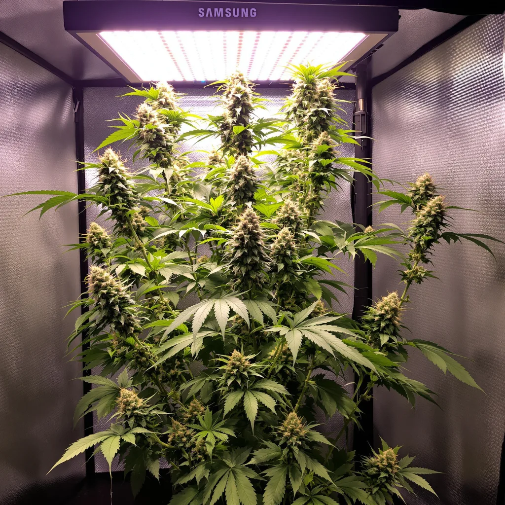 Pineapple Mayhem cannabis plant in flowering stage — 60-100 cm autoflower