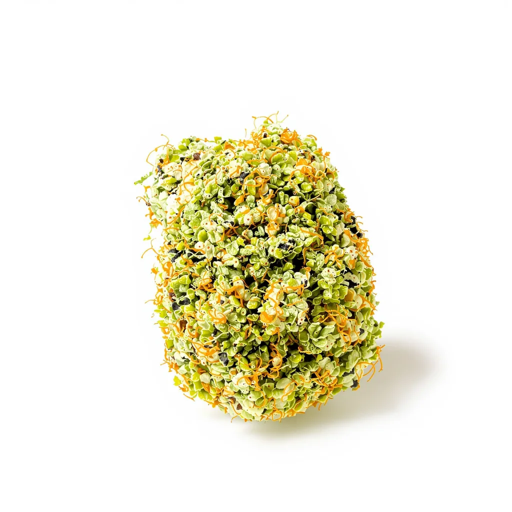 Pineapple Mayhem 11% indica / 89% sativa flower with visible trichomes