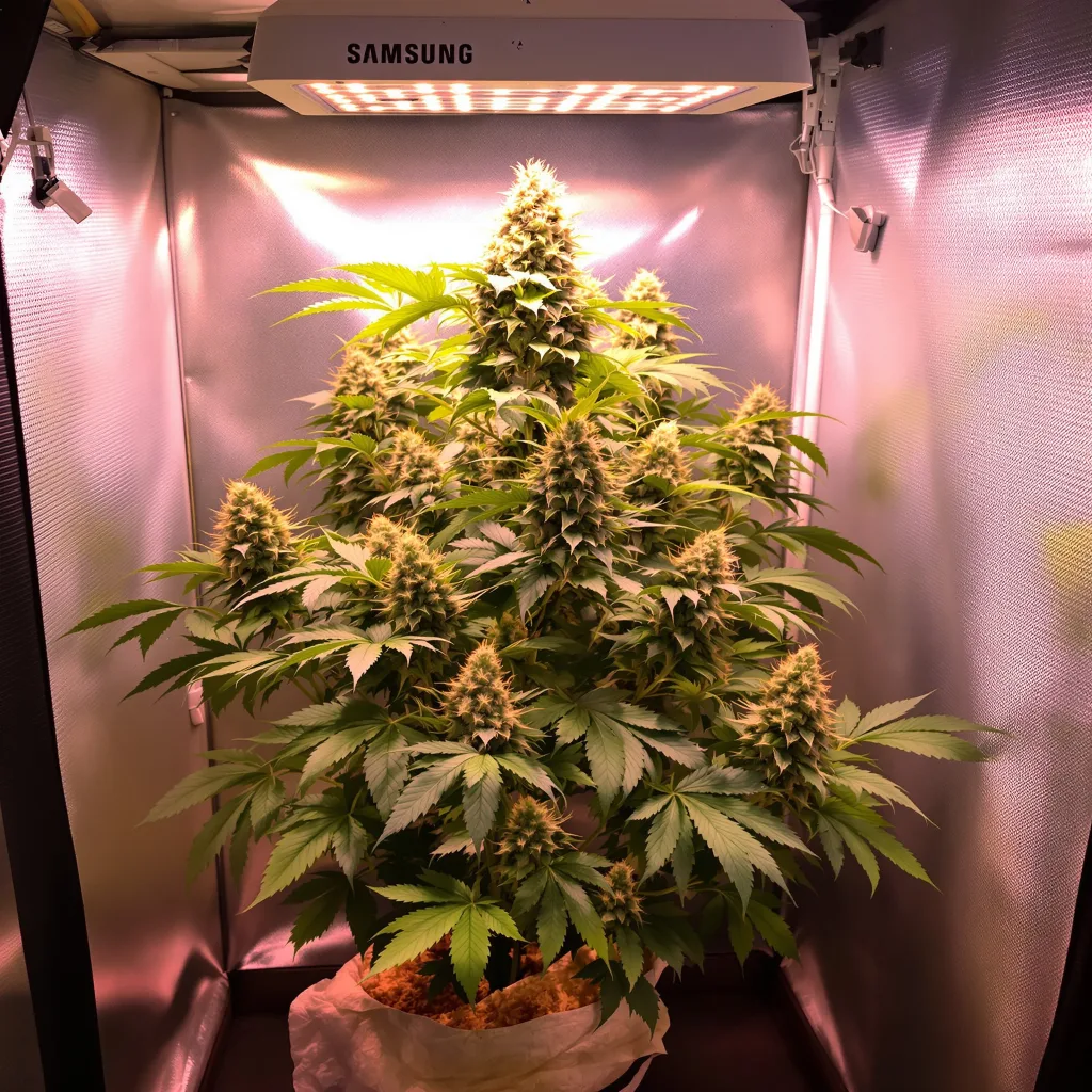 Pink Bubba cannabis plant in flowering stage — 60-100 cm autoflower