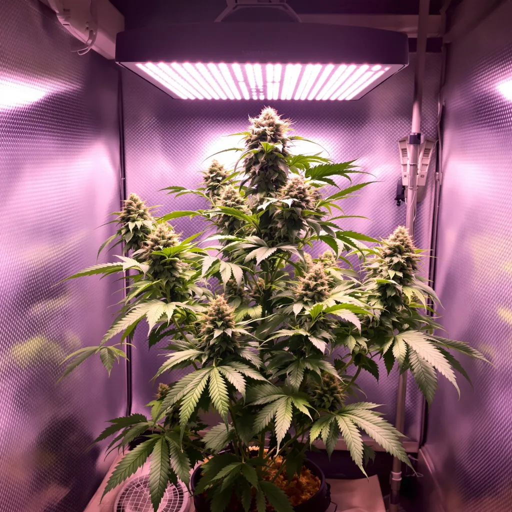 Pink Champagne cannabis plant in flowering stage — 90-130 cm feminised