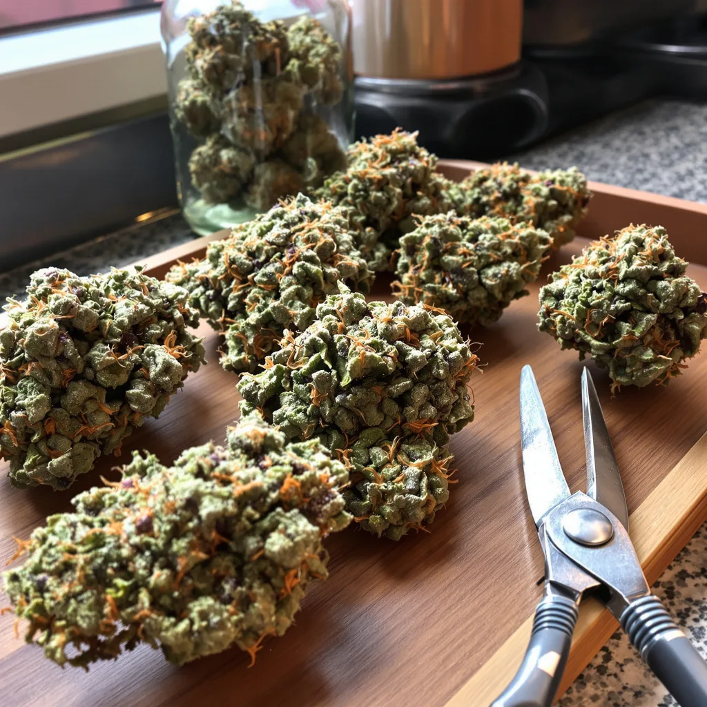 Pink Runtz 50% indica / 50% sativa flower with visible trichomes