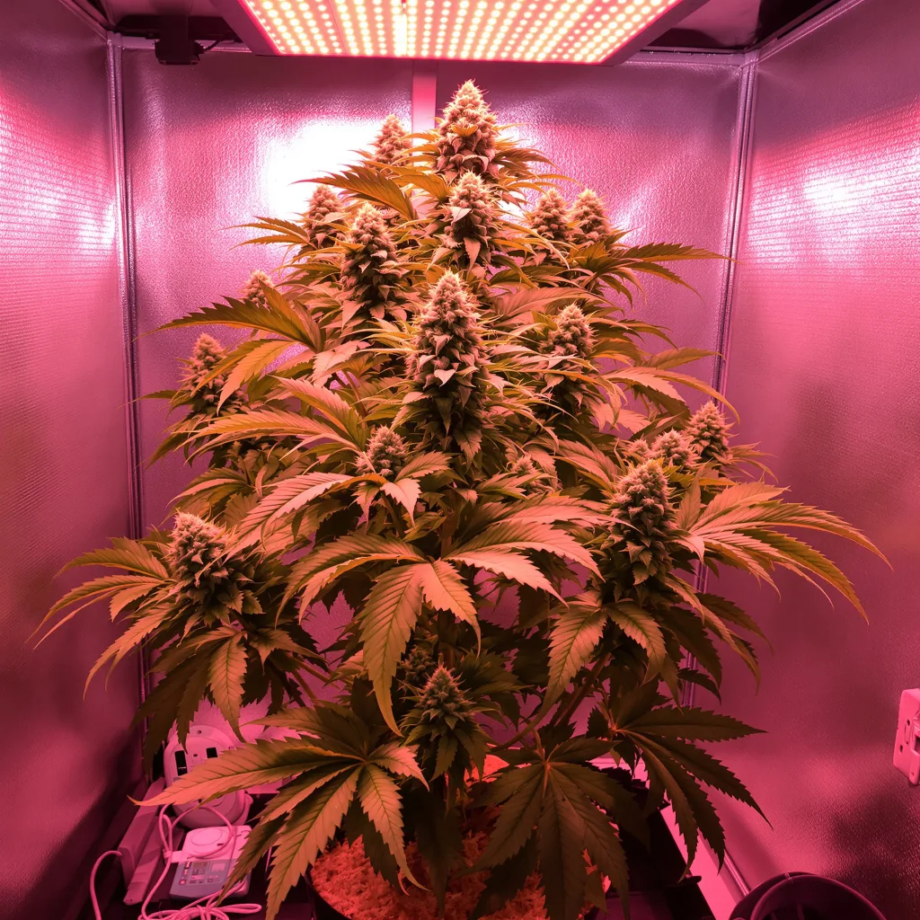 Platinum Bubba Kush cannabis plant in flowering stage — 60-100 cm autoflower