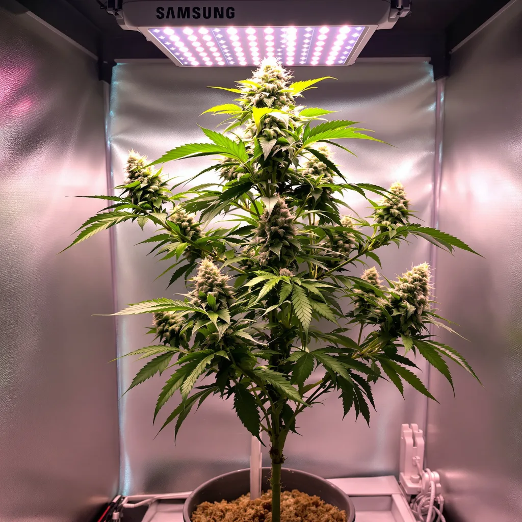Platinum Bubba Kush cannabis plant in flowering stage — 90-130 cm feminised