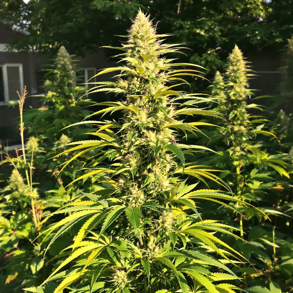 Platinum Wreck 25% indica / 75% sativa flower with visible trichomes