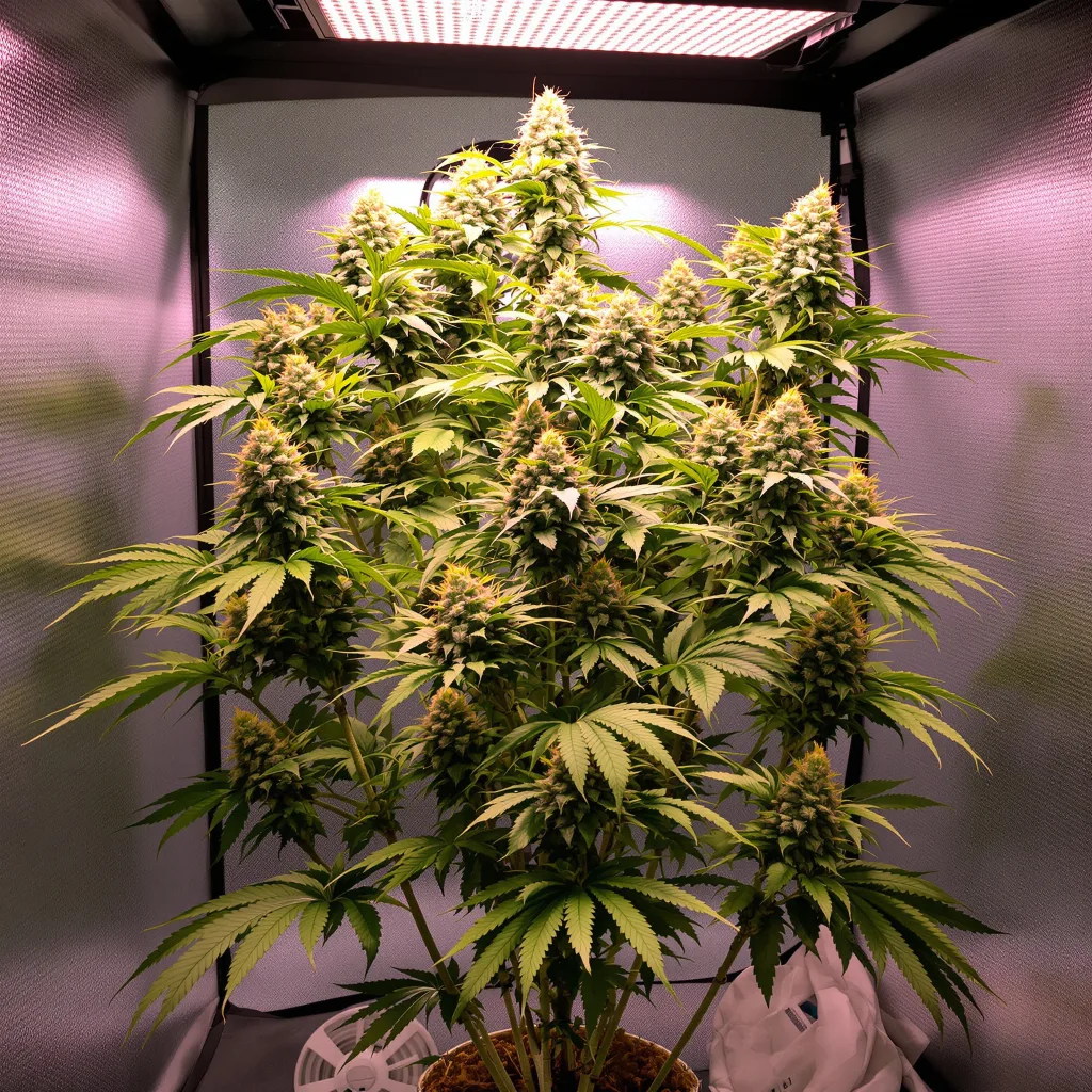 Pop Rox cannabis plant in flowering stage — 60-100 cm autoflower