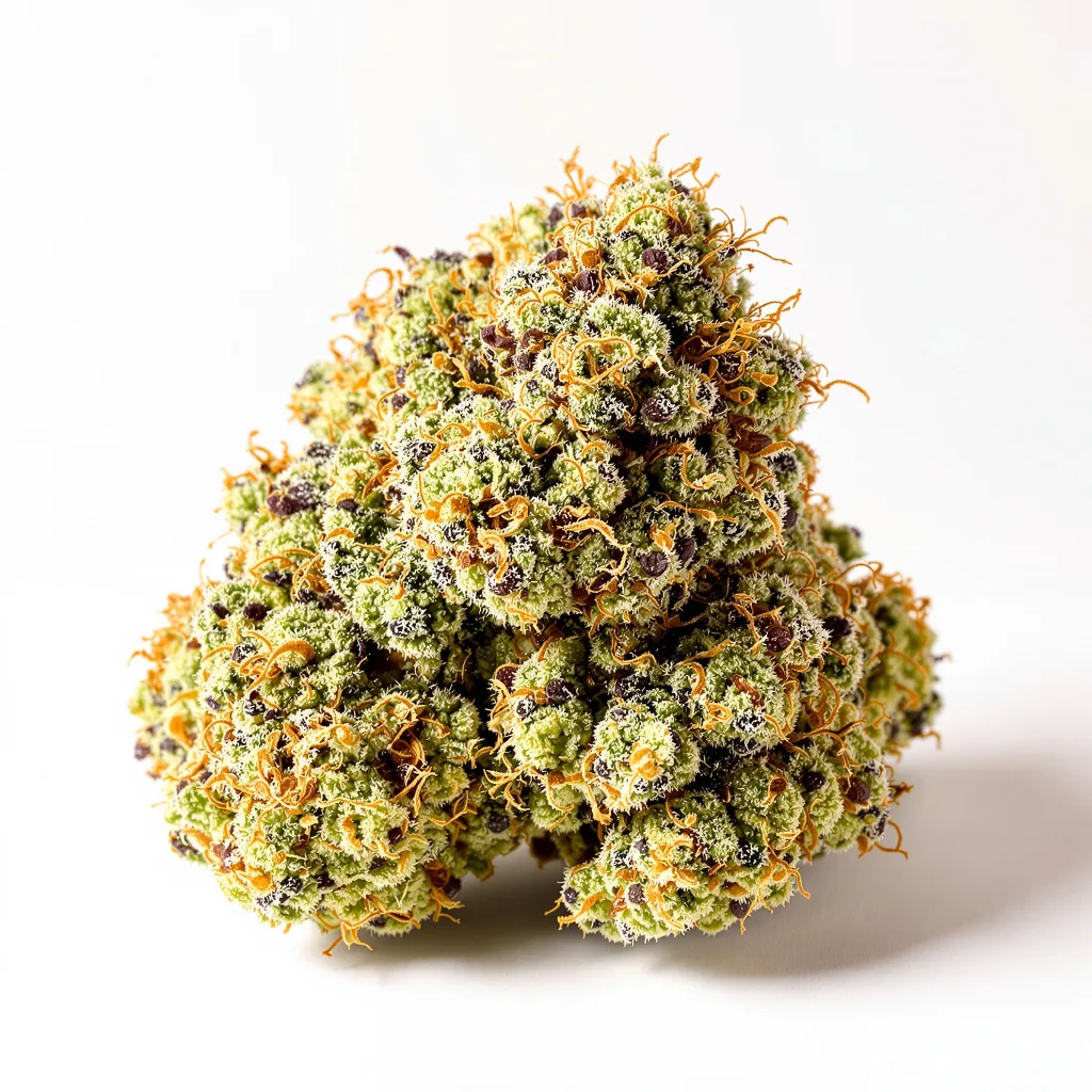 Power Kush 50% indica / 40% sativa flower with visible trichomes