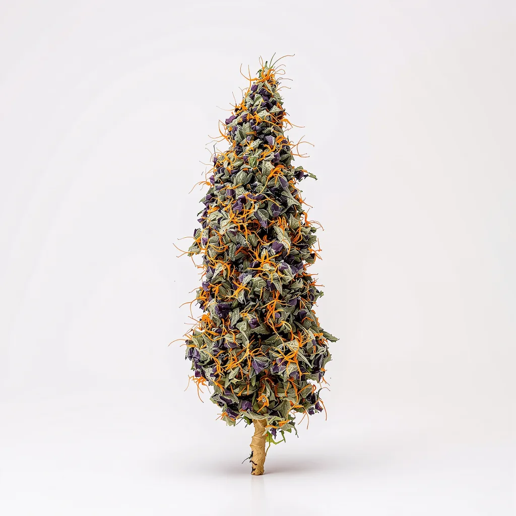 Pre-98 Bubba Kush 80% indica / 20% sativa flower with visible trichomes