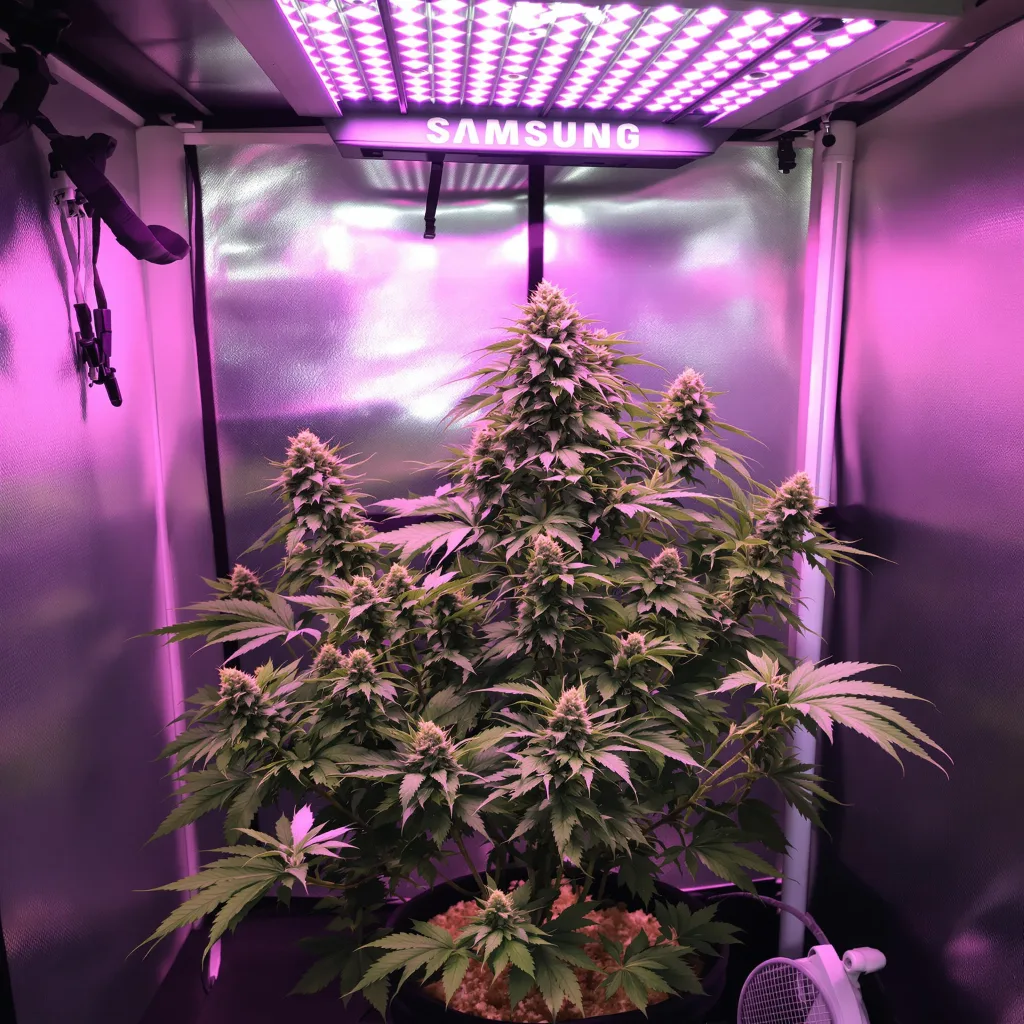 Pre-98 Bubba Kush cannabis plant in flowering stage — 90-130 cm feminised