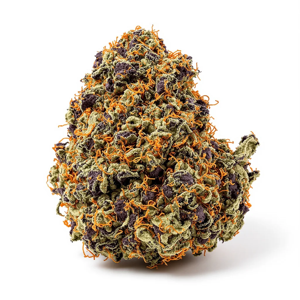 Primus 79% indica / 21% sativa flower with visible trichomes