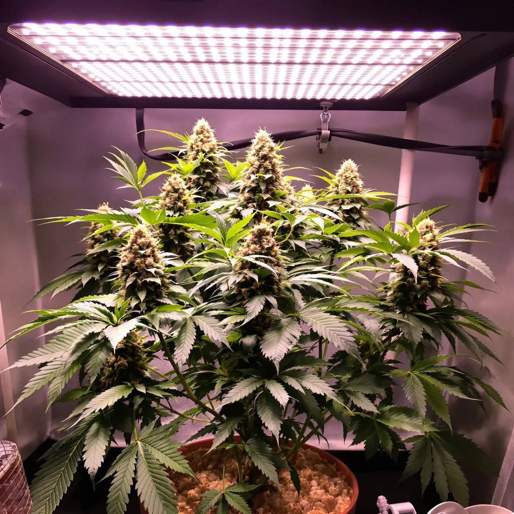 Pure Afghan cannabis plant in flowering stage — 90-130 cm feminised