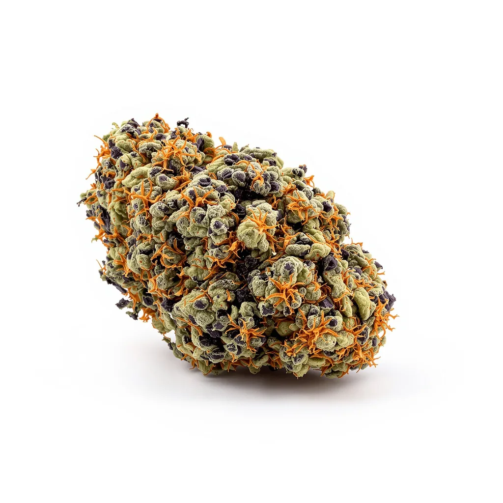 Pure Kush 70% indica / 30% sativa flower with visible trichomes