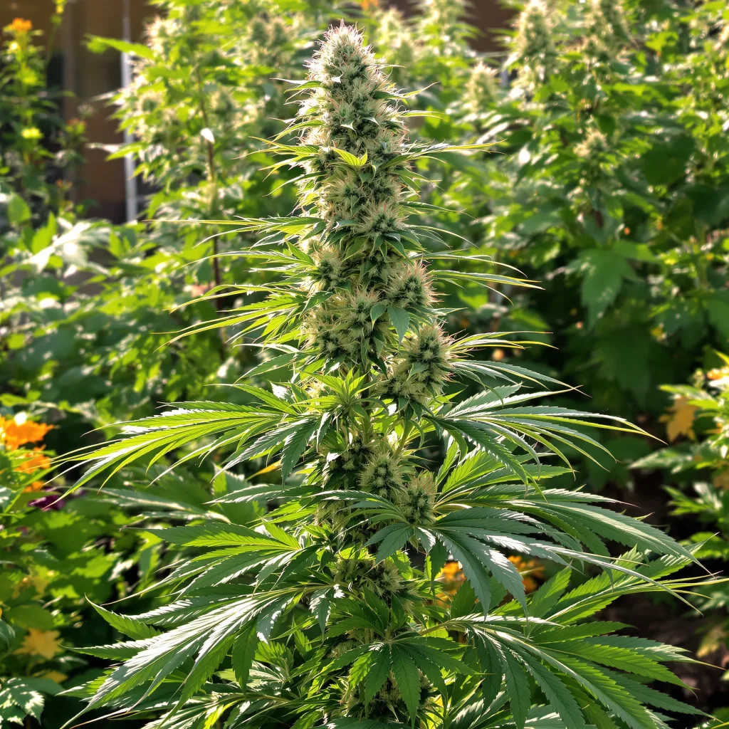 Pure Power Plant 16% indica / 84% sativa flower with visible trichomes
