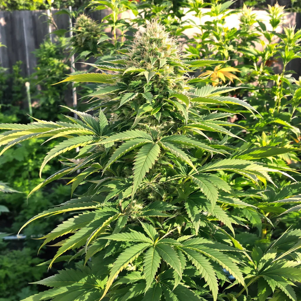 Purple Afghani 84% indica / 16% sativa flower with visible trichomes