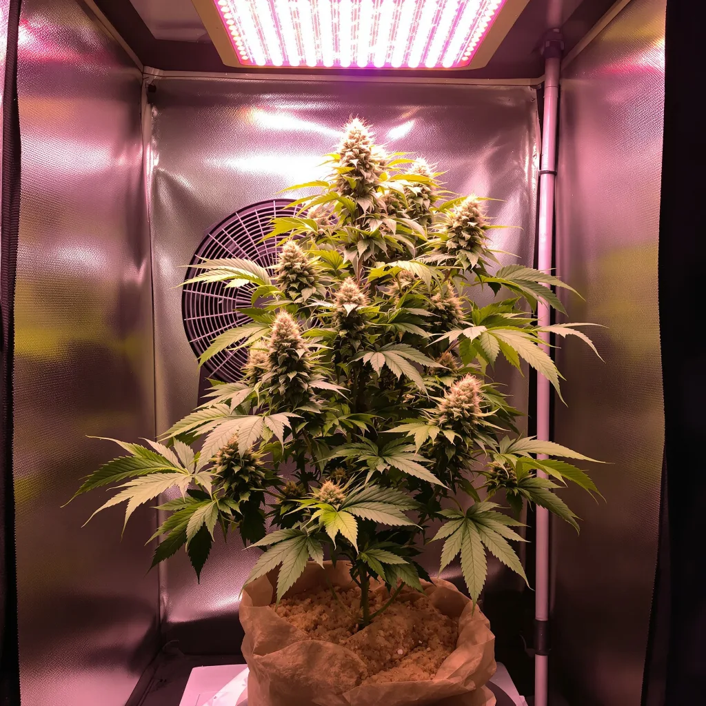 Purple Alien OG cannabis plant in flowering stage — 60-100 cm autoflower