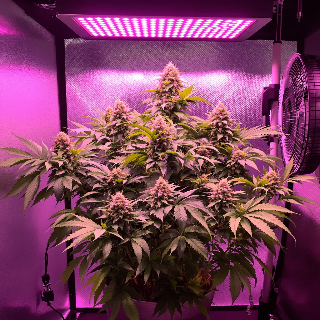 Purple Arrow cannabis plant in flowering stage — 60-100 cm autoflower