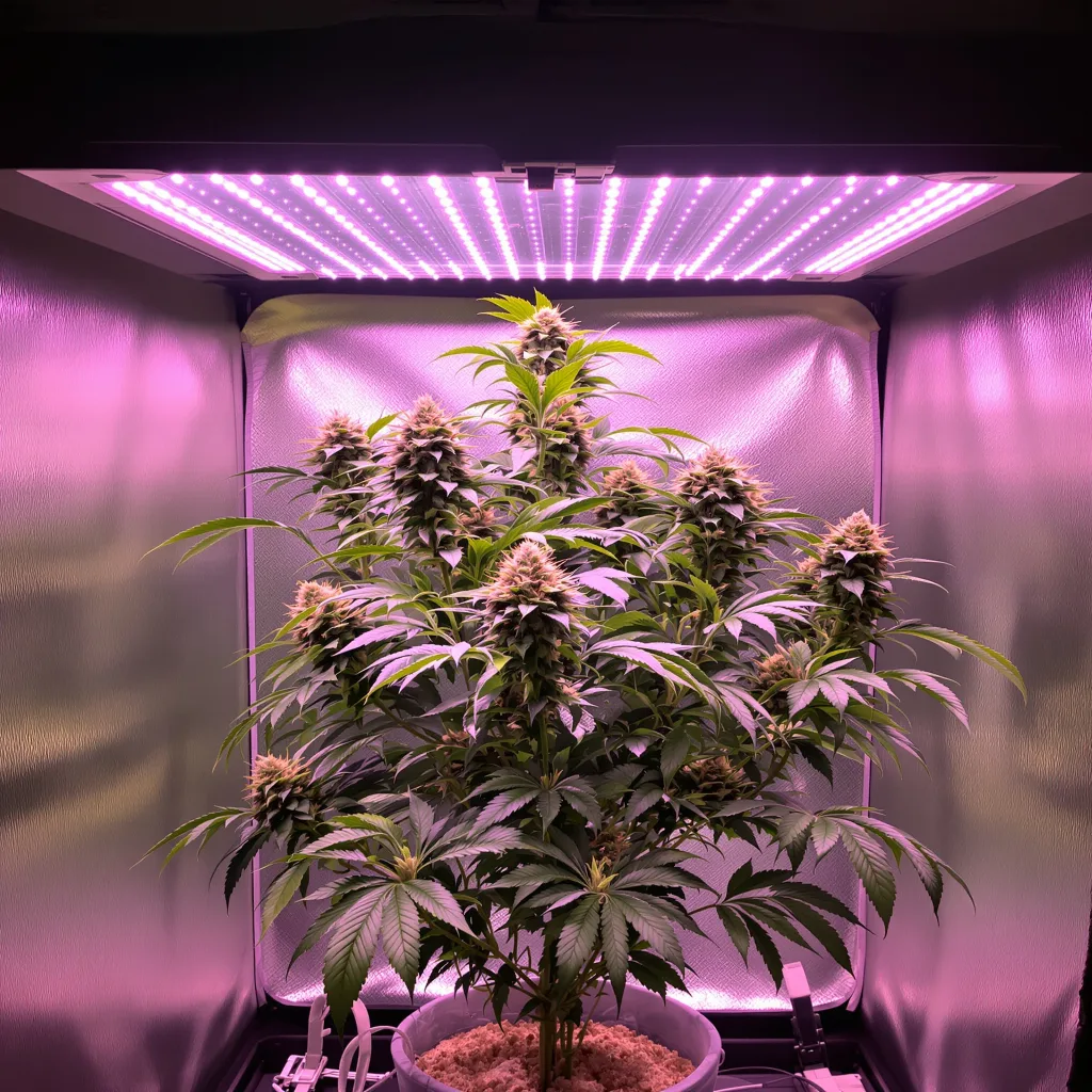 Purple Buddha cannabis plant in flowering stage — 90-130 cm feminised