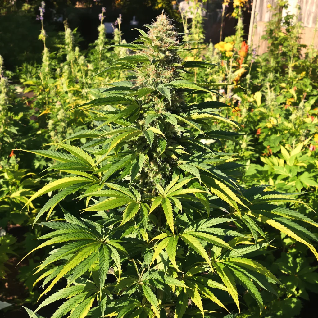 Purple Buddha 79% indica / 21% sativa flower with visible trichomes