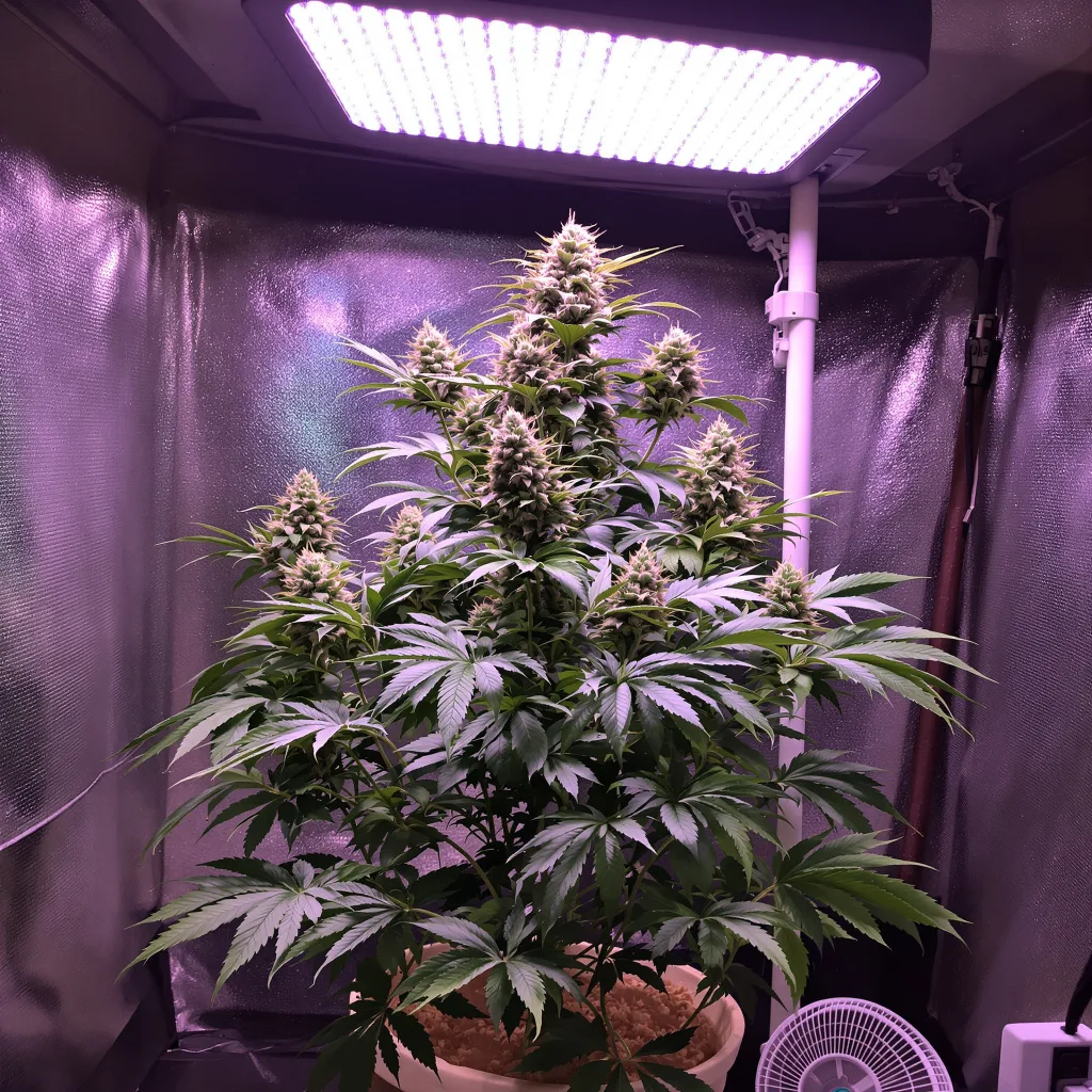 Purple Candy cannabis plant in flowering stage — 60-100 cm autoflower