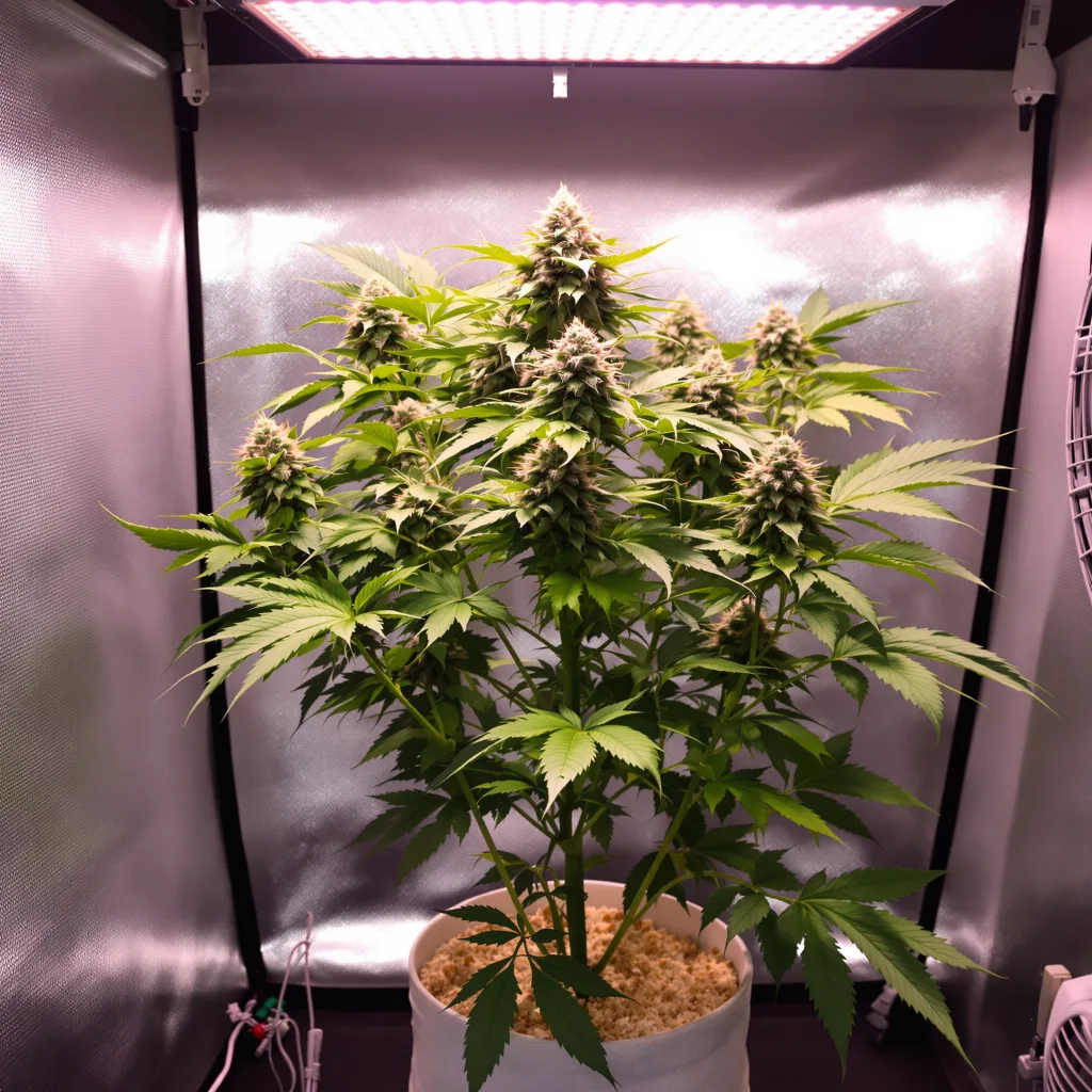 Purple Candy cannabis plant in flowering stage — 90-130 cm feminised