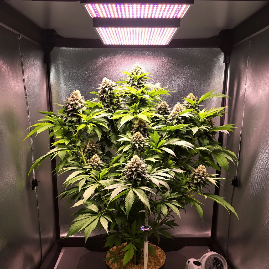 Purple Chemdawg cannabis plant in flowering stage — 60-100 cm autoflower
