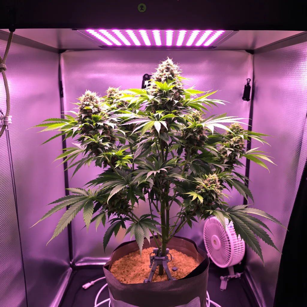 Purple Dragon cannabis plant in flowering stage — 60-100 cm autoflower