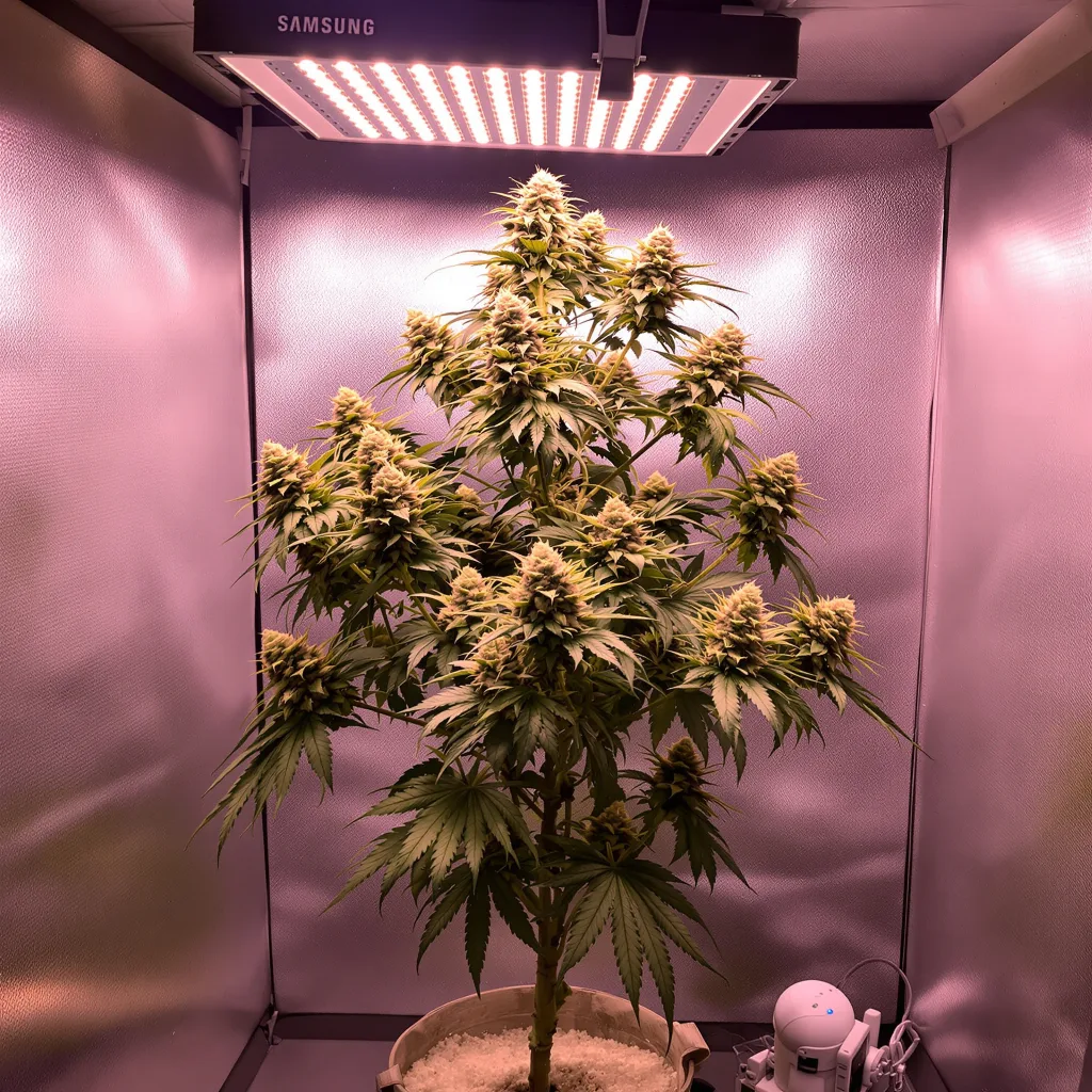 Purple Dream cannabis plant in flowering stage — 50-70 cm autoflower