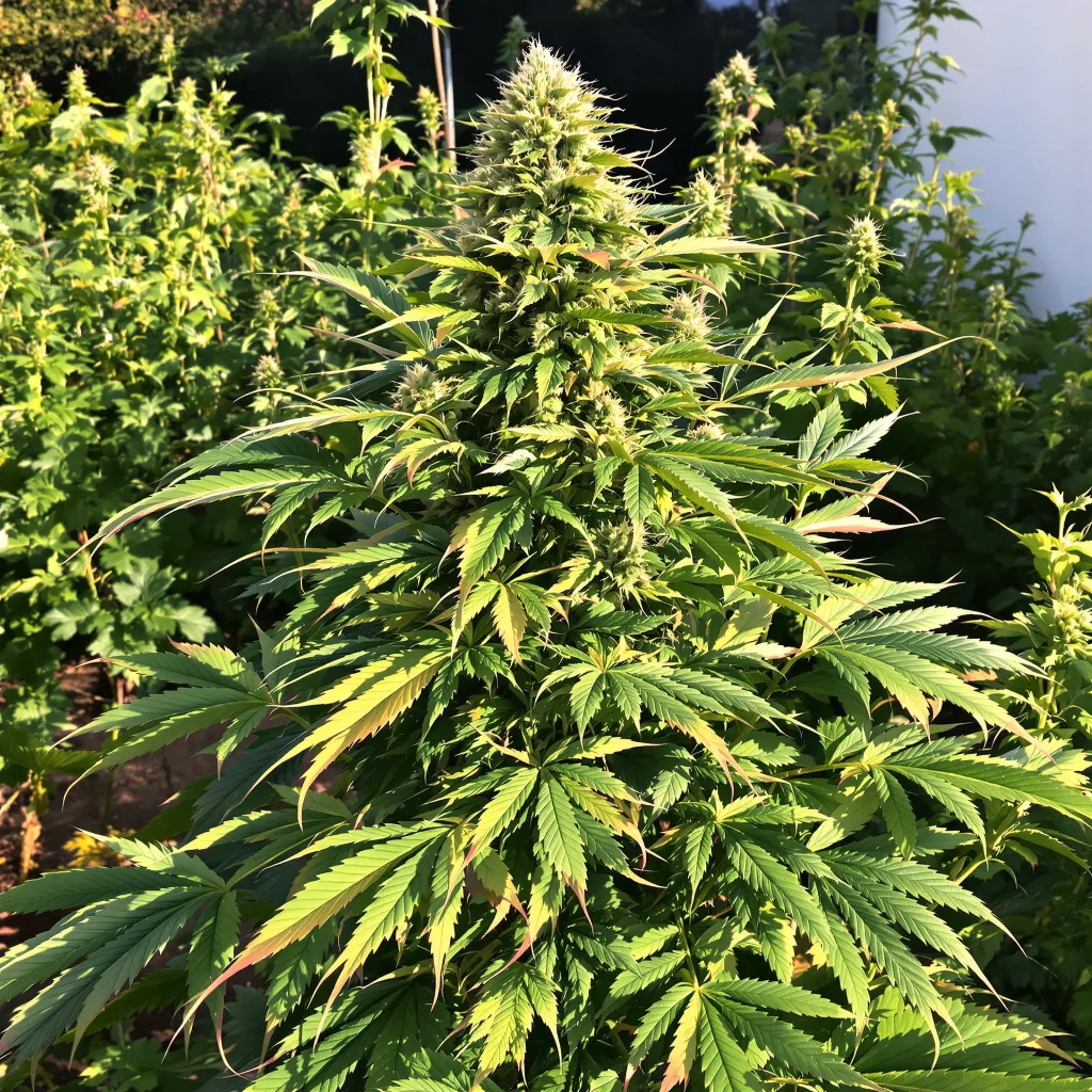 Purple Hindu Kush 100% indica / 50% sativa flower with visible trichomes