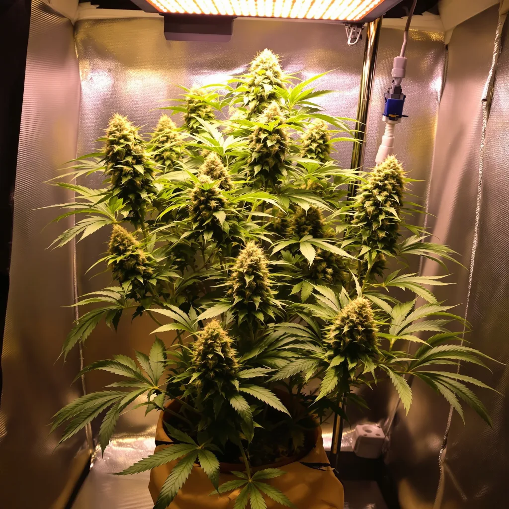 Purple Lemonade cannabis plant in flowering stage — 70-110 cm autoflower