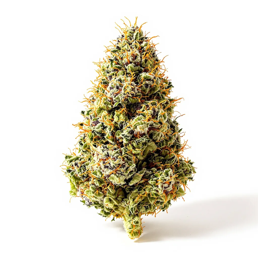 Purple Lemonade 55% indica / 45% sativa flower with visible trichomes