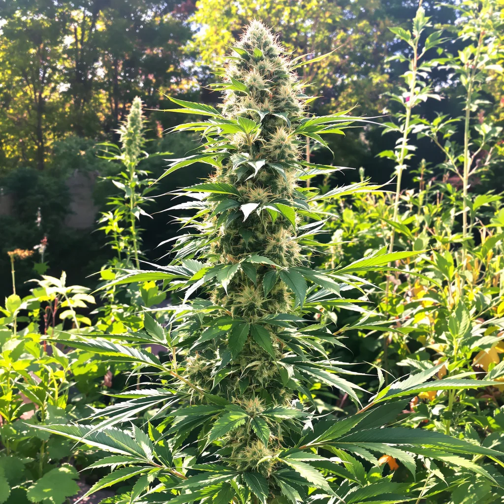 Purple Lemonade 55% indica / 45% sativa flower with visible trichomes