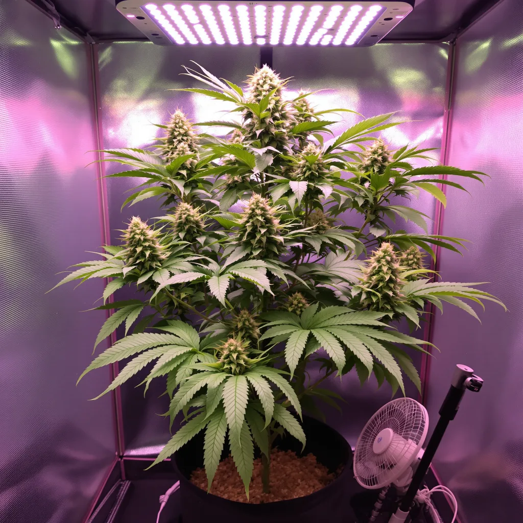 Purple Martian Kush cannabis plant in flowering stage — 60-100 cm autoflower