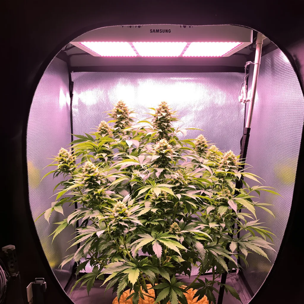 Purple Monkey Balls cannabis plant in flowering stage — 60-100 cm autoflower