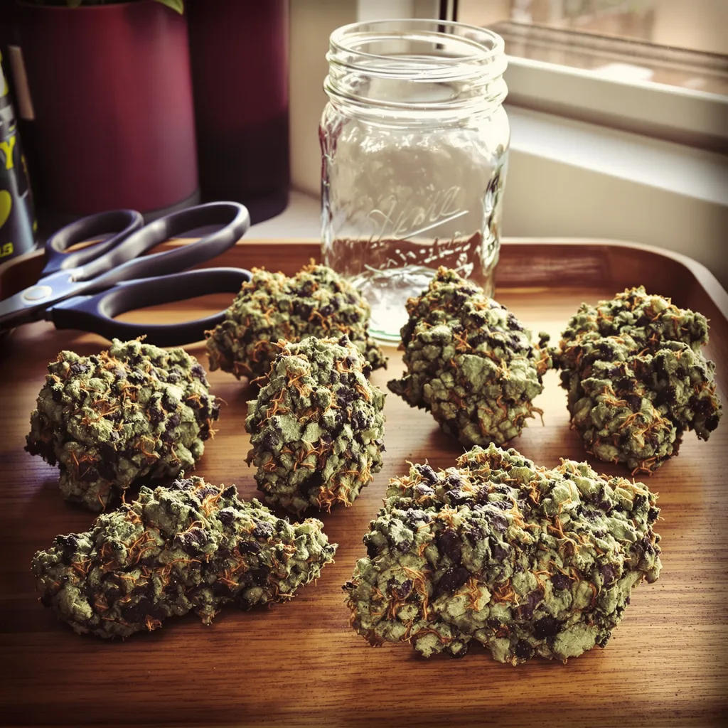 Purple Panty Dropper 78% indica / 22% sativa flower with visible trichomes