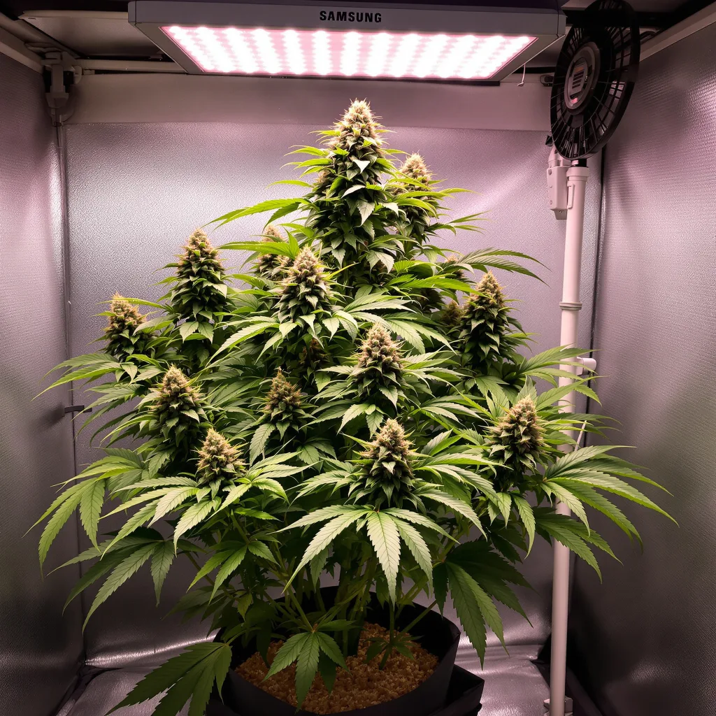 Purple People Eater cannabis plant in flowering stage — 120-180 cm feminised