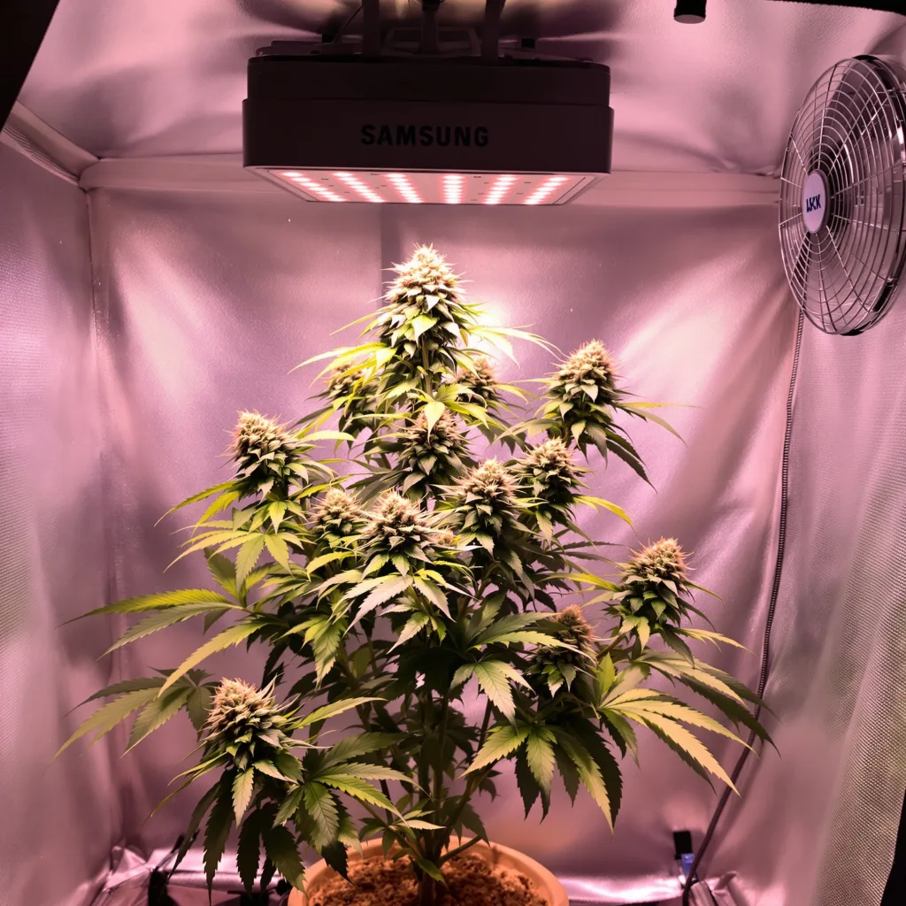 Purple Skunk cannabis plant in flowering stage — 60-100 cm autoflower