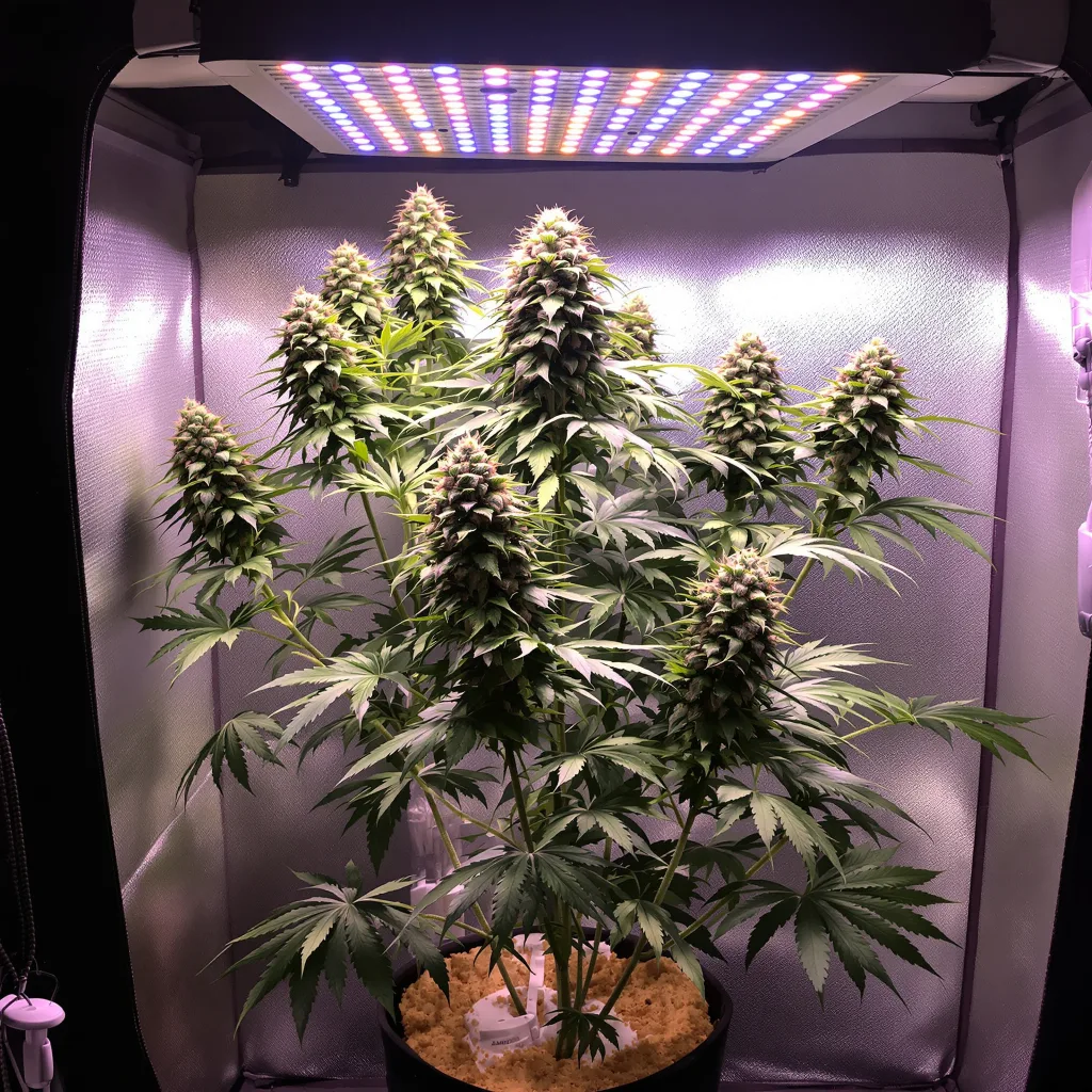 Purple Sour Diesel cannabis plant in flowering stage — 60-100 cm autoflower